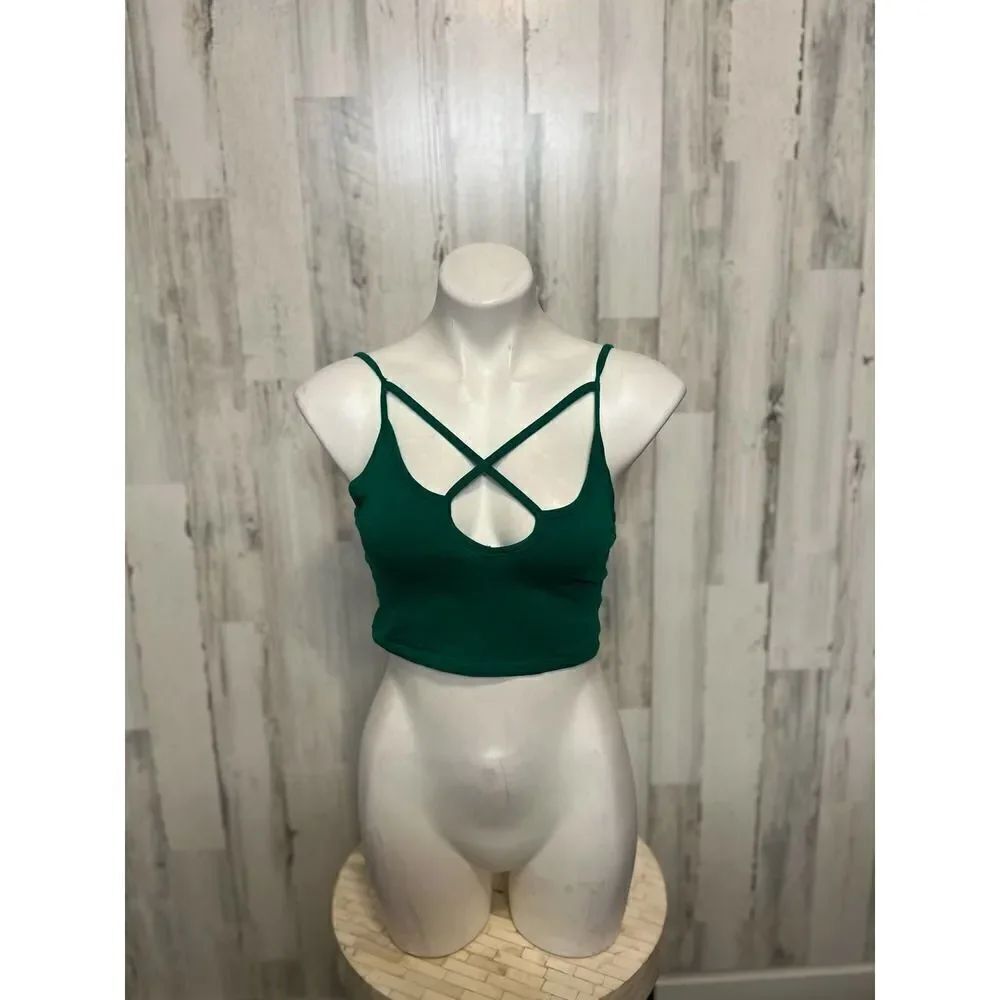 Green crop top